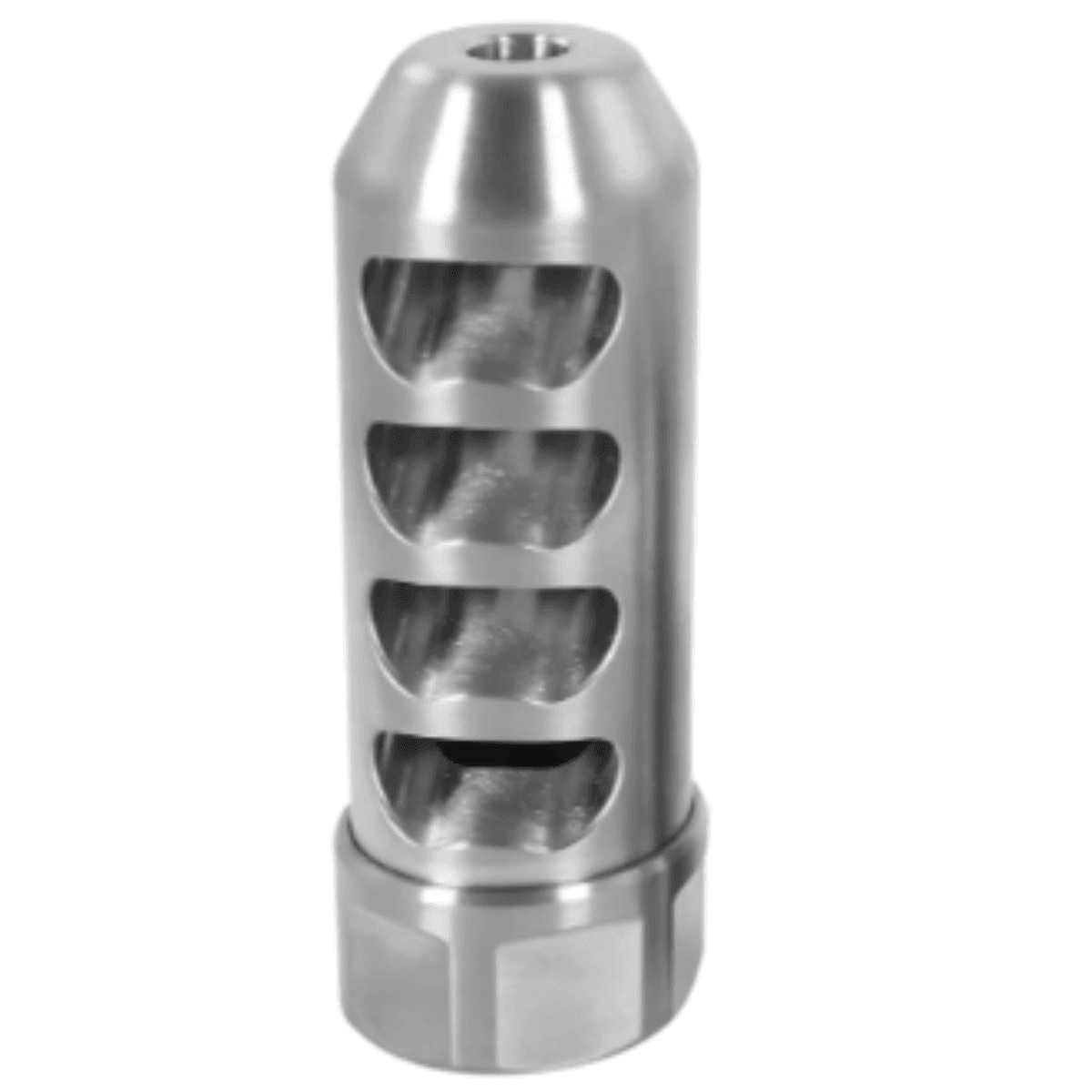 American Precision Arms G2L5830S Gen 2 Little Bastard Self Timing Brake Stainless Steel with 5/8"-24 tpi Threads, 2.22" OAL & 1" Diameter for 30 Cal Rifle American Precision Arms G2L5830S Gen 2 Little Bastard Self Timing Brake Stainless Steel with 5/8"-24 tpi Threads, 2.22" OAL & 1" Diameter for 30 Cal Rifle