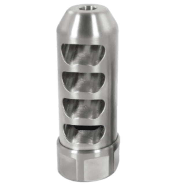 American Precision Arms G2L5830S Gen 2 Little Bastard Self Timing Brake Stainless Steel with 5/8"-24 tpi Threads, 2.22" OAL & 1" Diameter for 30 Cal Rifle American Precision Arms G2L5830S Gen 2 Little Bastard Self Timing Brake Stainless Steel with 5/8"-24 tpi Threads, 2.22" OAL & 1" Diameter for 30 Cal Rifle