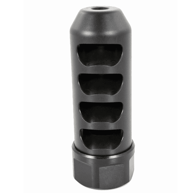 American Precision Arms G2F5838N Gen 2 Fat Bastard Self Timing Brake Black Nitride Stainless Steel with 5/8"-24 tpi Threads, 3.30" OAL & 1.115" Diameter for 338 Cal Rifle American Precision Arms G2F5838N Gen 2 Fat Bastard Self Timing Brake Black Nitride Stainless Steel with 5/8"-24 tpi Threads, 3.30" OAL & 1.115" Diameter for 338 Cal Rifle