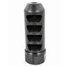 American Precision Arms G2F5838N Gen 2 Fat Bastard Self Timing Brake Black Nitride Stainless Steel with 5/8"-24 tpi Threads, 3.30" OAL & 1.115" Diameter for 338 Cal Rifle, upright view. American Precision Arms G2F5838N Gen 2 Fat Bastard Self Timing Brake Black Nitride Stainless Steel with 5/8"-24 tpi Threads, 3.30" OAL & 1.115" Diameter for 338 Cal Rifle, upright view.