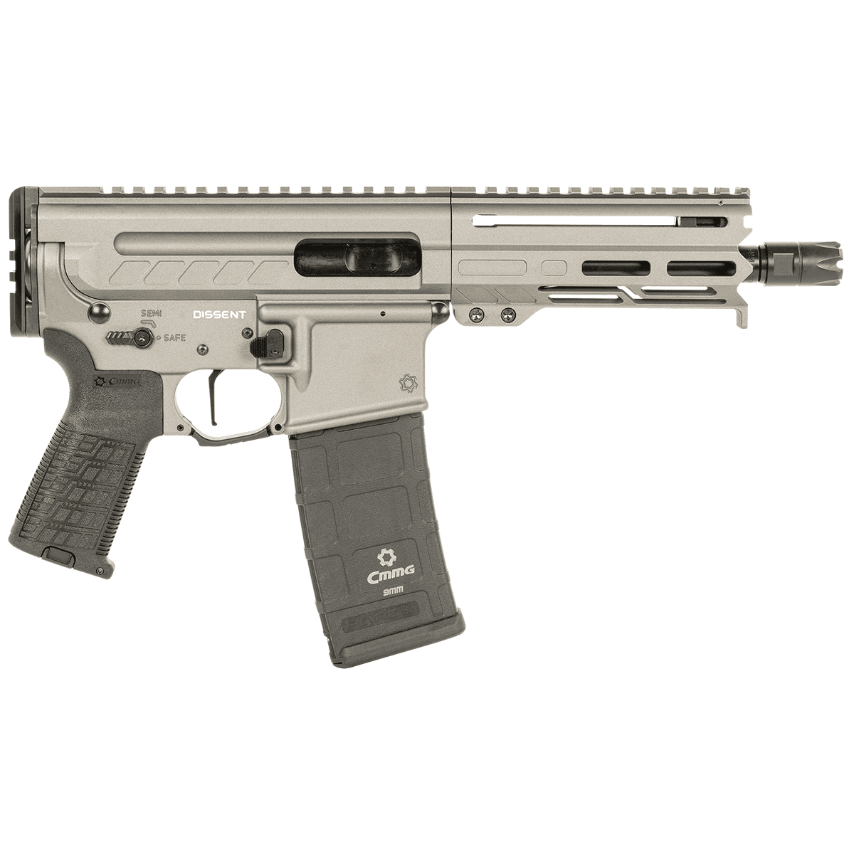 CMMG Dissent MK4 9mm Tungsten Gray AR-15 Semi Automatic Handgun CMMG Dissent MK4 9mm Tungsten Gray AR-15 Semi Automatic Handgun