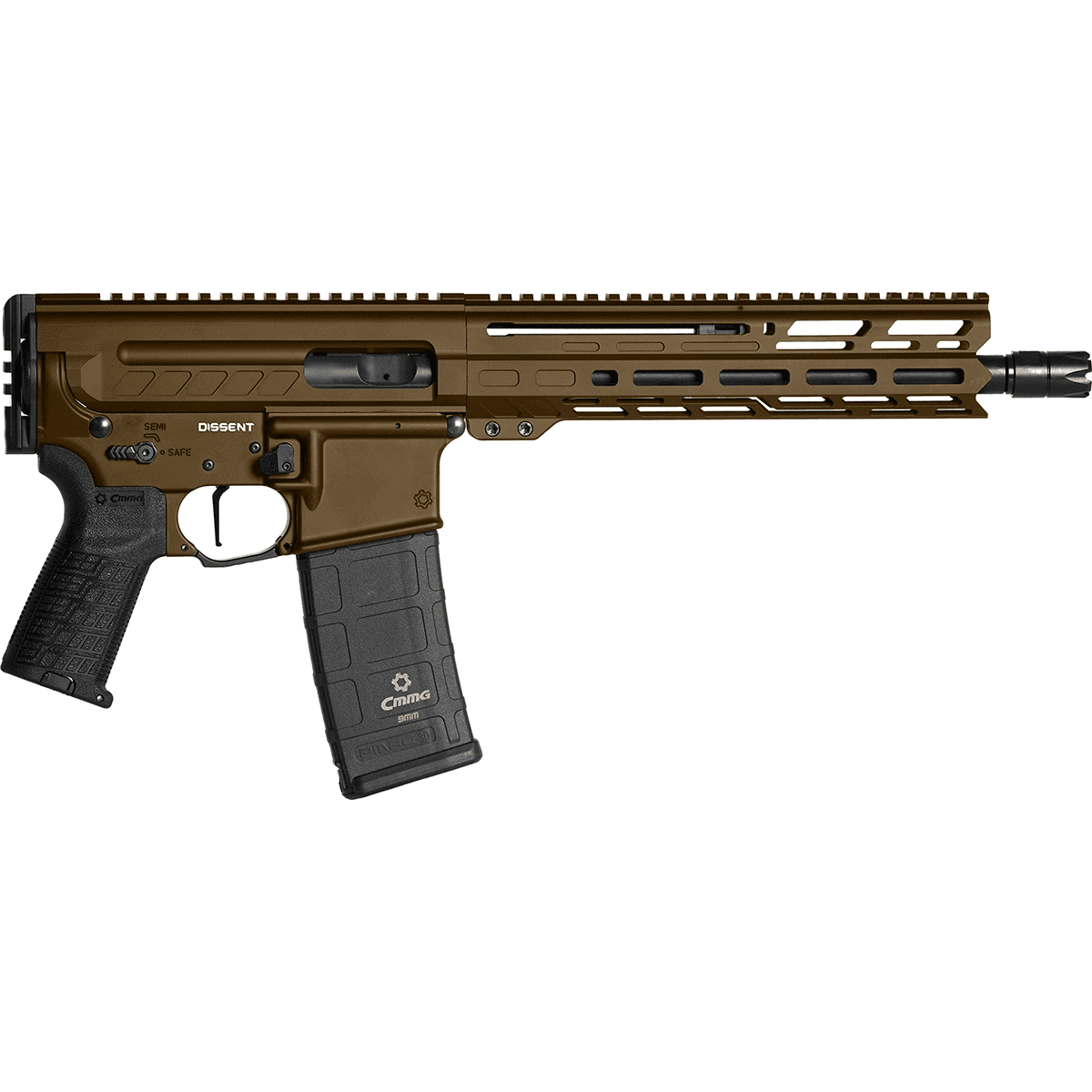 CMMG Dissent MK4 9mm 10.50" Midnight Bronze AR-15 Semi Automatic Handgun CMMG Dissent MK4 9mm 10.50" Midnight Bronze AR-15 Semi Automatic Handgun