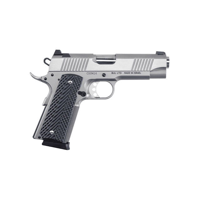 Magnum Research DE1911C9SS 1911C 9mm Luger 8+1, 4.33" Stainless Steel Bull Barrel, Stainless Serrated Steel Slide, Stainless Steel Frame w/Checkered Front Strap & Beavertail, Black/Gray G10 Grip, Beavertail Grip/Manual Thumb Safety Magnum Research DE1911C9SS 1911C 9mm Luger 8+1, 4.33" Stainless Steel Bull Barrel, Stainless Serrated Steel Slide, Stainless Steel Frame w/Checkered Front Strap & Beavertail, Black/Gray G10 Grip, Beavertail Grip/Manual Thumb Safety