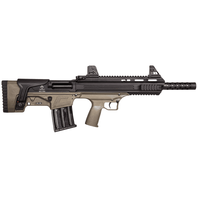 ATI ATIG20BDT Bulldog 20 Gauge Semi-Auto 3" 5+1 18.50" Black Steel Barrel, Matte Black Aluminum Receiver, Picatinny Mount, Tan Fixed Bullpup Stock ATI ATIG20BDT Bulldog 20 Gauge Semi-Auto 3" 5+1 18.50" Black Steel Barrel, Matte Black Aluminum Receiver, Picatinny Mount, Tan Fixed Bullpup Stock