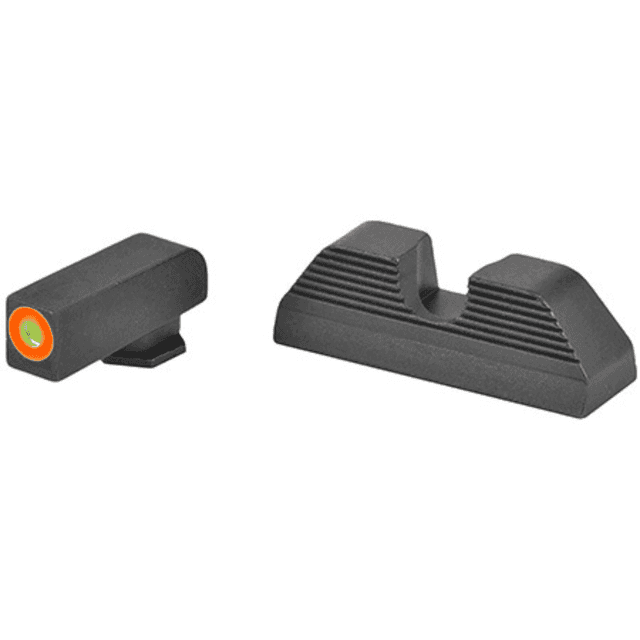 AmeriGlo GL353 Protector Sight Set for Glock Black | Green Tritium with Orange Outline Front Sight Black Rear Sight AmeriGlo GL353 Protector Sight Set for Glock Black | Green Tritium with Orange Outline Front Sight Black Rear Sight
