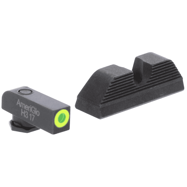 AmeriGlo GL354 Protector Sight Set for Glock Black | Green Tritium with Lumigreen Outline Front Sight Black Rear Sight AmeriGlo GL354 Protector Sight Set for Glock Black | Green Tritium with Lumigreen Outline Front Sight Black Rear Sight
