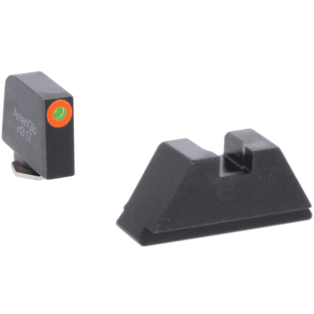 AmeriGlo GL511 Optic Compatible Sight Set for Glock Black | XL Tall Green Tritium with Orange Outline Front Sight XL Tall Black Rear Sight AmeriGlo GL511 Optic Compatible Sight Set for Glock Black | XL Tall Green Tritium with Orange Outline Front Sight XL Tall Black Rear Sight