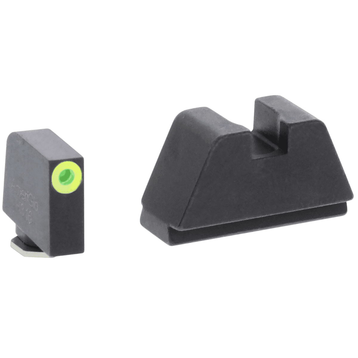 AmeriGlo GL681 Optic Compatible Sight Set for Glock Black | 2XL Tall Green Tritium with Lumigreen Outline Front Sight 2XL Tall Black Rear Sight AmeriGlo GL681 Optic Compatible Sight Set for Glock Black | 2XL Tall Green Tritium with Lumigreen Outline Front Sight 2XL Tall Black Rear Sight