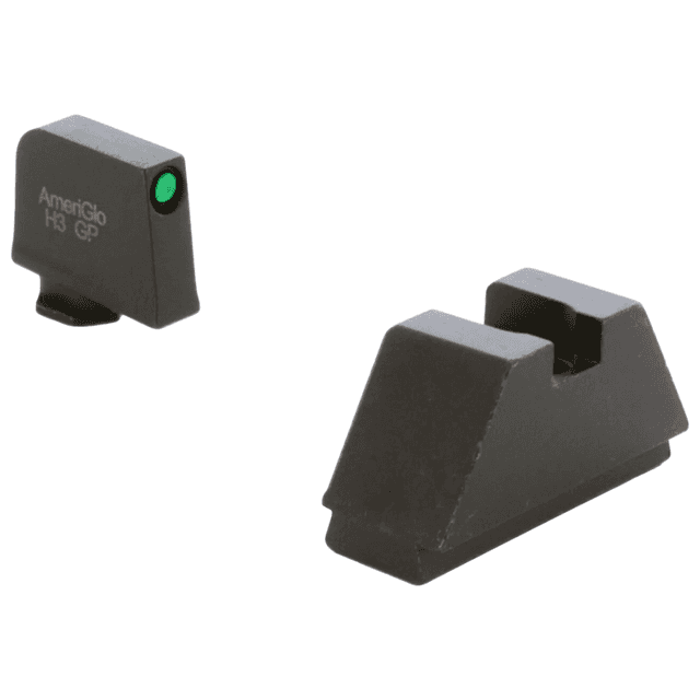 AmeriGlo GL810 Optic Compatible Sight Set for Glock Black | 2XL Tall Green Tritium with Black Outline Front Sight 2XL Tall Black Rear Sight AmeriGlo GL810 Optic Compatible Sight Set for Glock Black | 2XL Tall Green Tritium with Black Outline Front Sight 2XL Tall Black Rear Sight