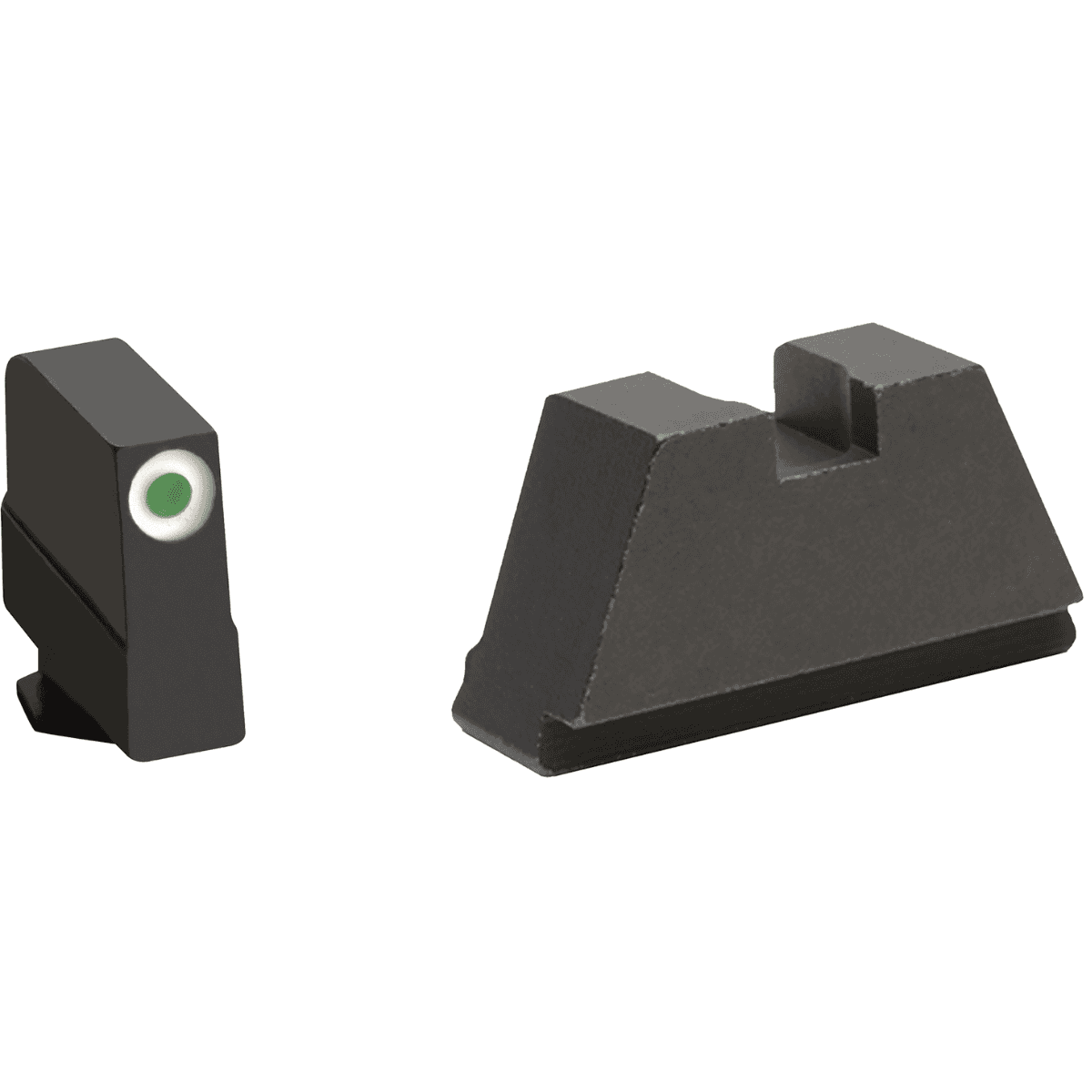 AmeriGlo GL491 Optic Compatible Sight Set for Glock Black | 3XL Tall Green Tritium with White Outline Front Sight 3XL Tall Black Rear Sight AmeriGlo GL491 Optic Compatible Sight Set for Glock Black | 3XL Tall Green Tritium with White Outline Front Sight 3XL Tall Black Rear Sight