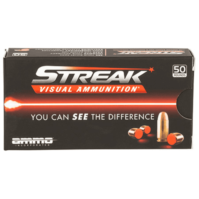 Ammo Inc 9124TMCSTRKRED50 Streak Visual (RED) 9mm Luger 124 gr Total Metal Case 50 Per Box/ 20 Case Ammo Inc 9124TMCSTRKRED50 Streak Visual (RED) 9mm Luger 124 gr Total Metal Case 50 Per Box/ 20 Case