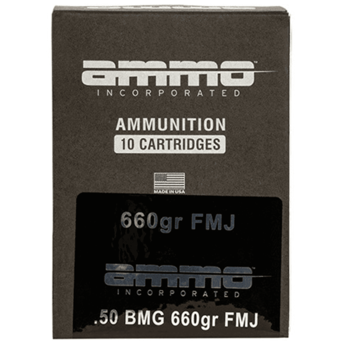 Ammo Inc 50BMG660FMJA10 Incorporated 50 BMG 660 gr Full Metal Jacket 10 Per Box/ 5 Case Ammo Inc 50BMG660FMJA10 Incorporated 50 BMG 660 gr Full Metal Jacket 10 Per Box/ 5 Case