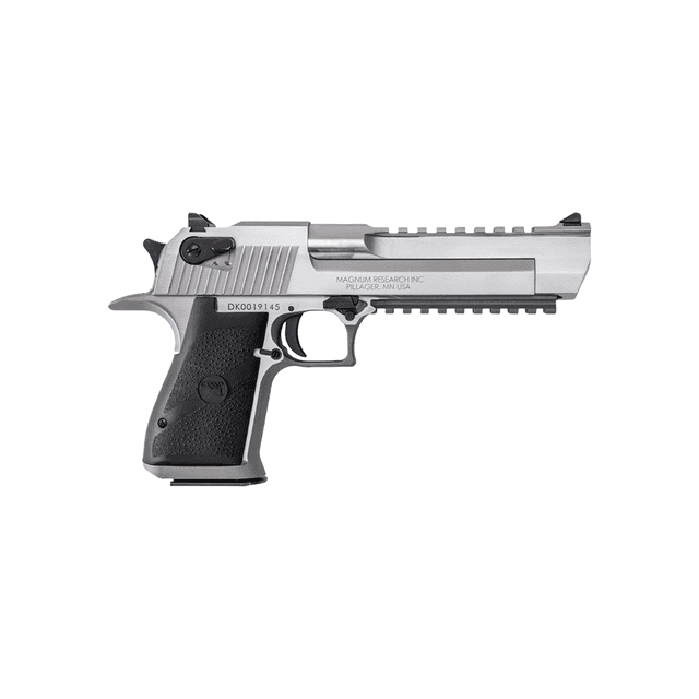 Magnum Research DE357SRMB Desert Eagle Mark XIX 357 Mag 9+1 6" Stainless Steel Barrel, Stainless Steel Serrated Slide, Stainless Steel Frame w/Beavertail & Picatinny Rail, Weaver Top Mount Magnum Research DE357SRMB Desert Eagle Mark XIX 357 Mag 9+1 6" Stainless Steel Barrel, Stainless Steel Serrated Slide, Stainless Steel Frame w/Beavertail & Picatinny Rail, Weaver Top Mount
