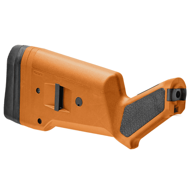 Magpul MAG490-ORG SGA Shotgun Stock Orange Synthetic for Mossberg 500, 590, 590A1 Ambidextrous Hand Magpul MAG490-ORG SGA Shotgun Stock Orange Synthetic for Mossberg 500, 590, 590A1 Ambidextrous Hand