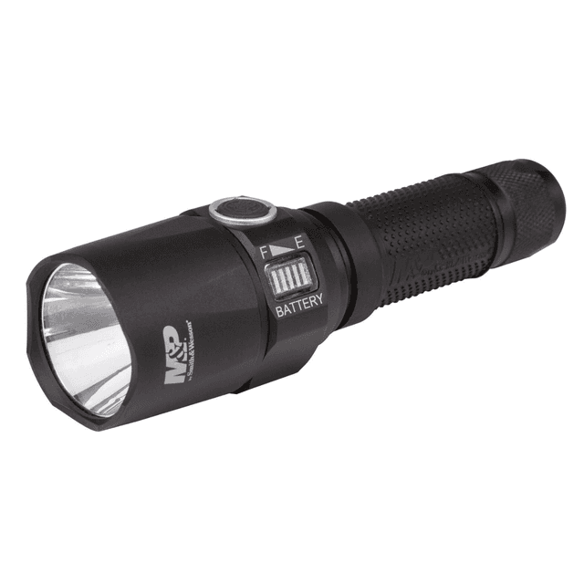M&P Accessories 1097919 Night Terror Compact Flashlight Black Anodized White 3236 Lumens Cree LED 282 ft Range M&P Accessories 1097919 Night Terror Compact Flashlight Black Anodized White 3236 Lumens Cree LED 282 ft Range