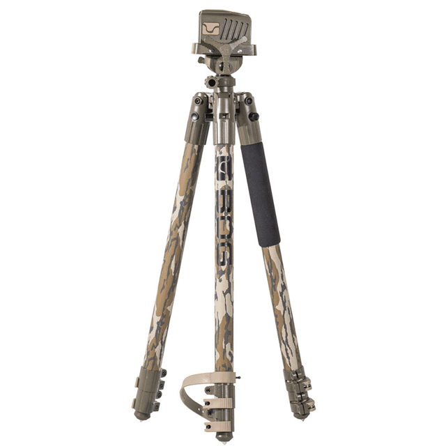 Bog-Pod Camo DeathGrip Fieldpod Tripod with Mossy Oak Bottomland, Aluminum Finish, Steel Feet, 360 Degree Pan, Integrated Bubble Level & Lever-Leg Locks - 1164398 Bog-Pod Camo DeathGrip Fieldpod Tripod with Mossy Oak Bottomland, Aluminum Finish, Steel Feet, 360 Degree Pan, Integrated Bubble Level & Lever-Leg Locks - 1164398