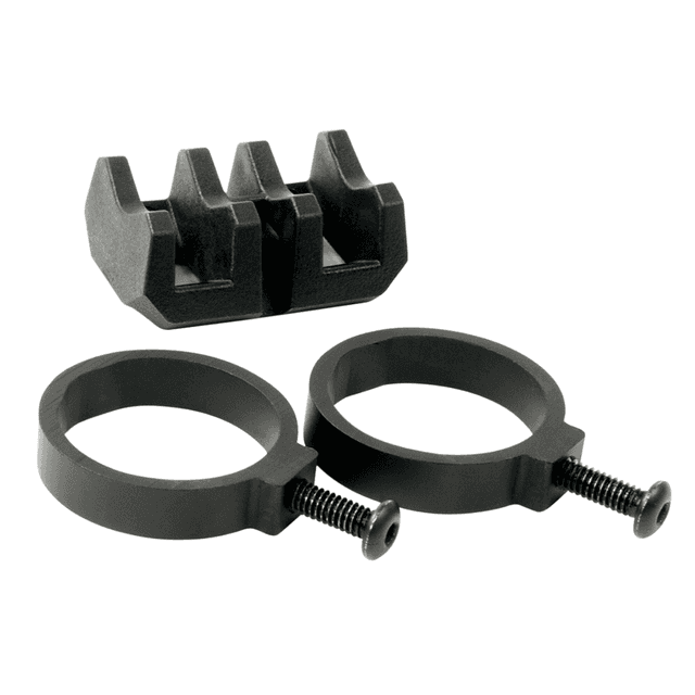 Magpul Black Anodized Aluminum/Polymer Light Mount V-Block and Rings - MAG614-BLK Magpul Black Anodized Aluminum/Polymer Light Mount V-Block and Rings - MAG614-BLK