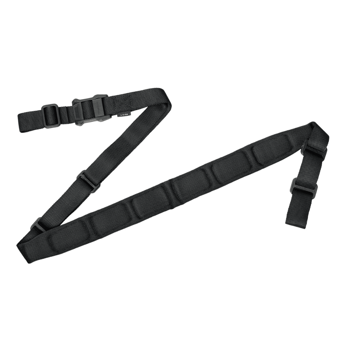 Magpul MS1 Sling - Padded Two-Point Black Nylon Webbing for Rifle - 1.25"-1.88" W x 48"-60" L - MAG545-BLK Magpul MS1 Sling - Padded Two-Point Black Nylon Webbing for Rifle - 1.25"-1.88" W x 48"-60" L - MAG545-BLK