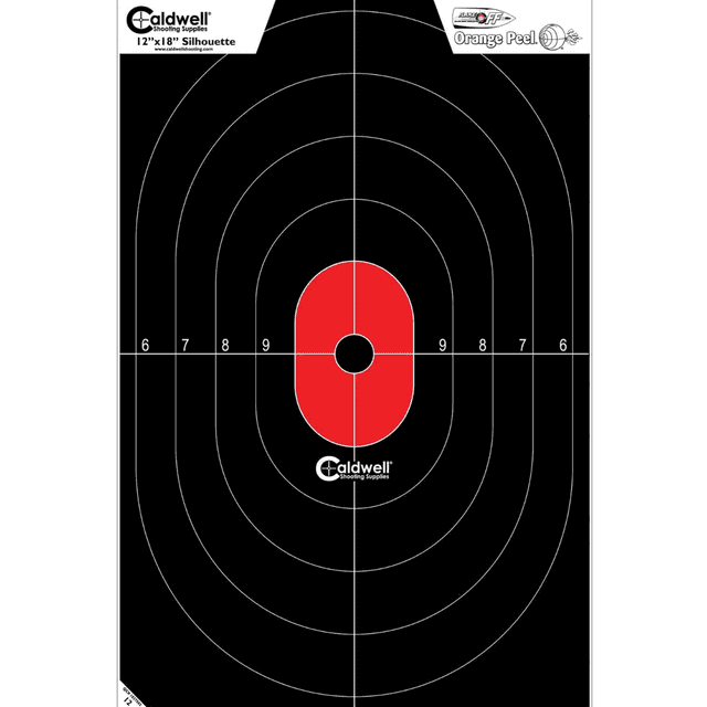 Caldwell Gen 2 Center Mass Silhouette, Black/Red Paper Target 8 Pack - 1175522 Caldwell Gen 2 Center Mass Silhouette, Black/Red Paper Target 8 Pack - 1175522