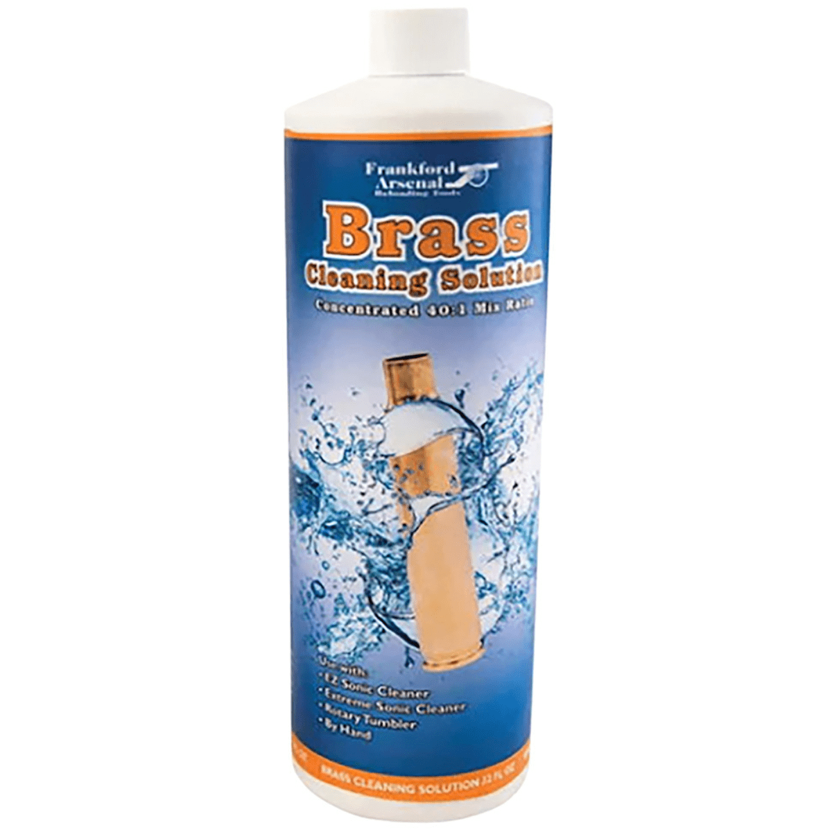 Frankford Arsenal Ultrasonic 32 oz Brass Cleaning Solution - 878787 Frankford Arsenal Ultrasonic 32 oz Brass Cleaning Solution - 878787
