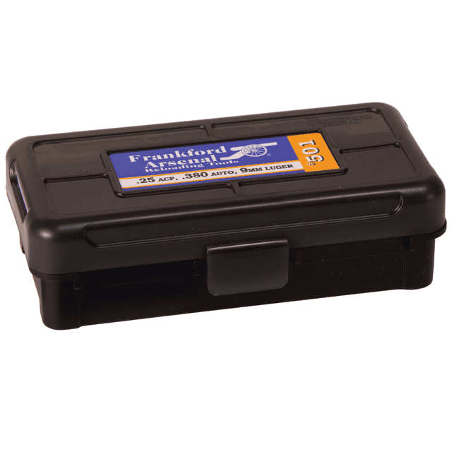 Frankford Arsenal Hinge-Top 50rd 25 ACP Ammo Box with Black Polymer Finish- 1083783 Frankford Arsenal Hinge-Top 50rd 25 ACP Ammo Box with Black Polymer Finish- 1083783