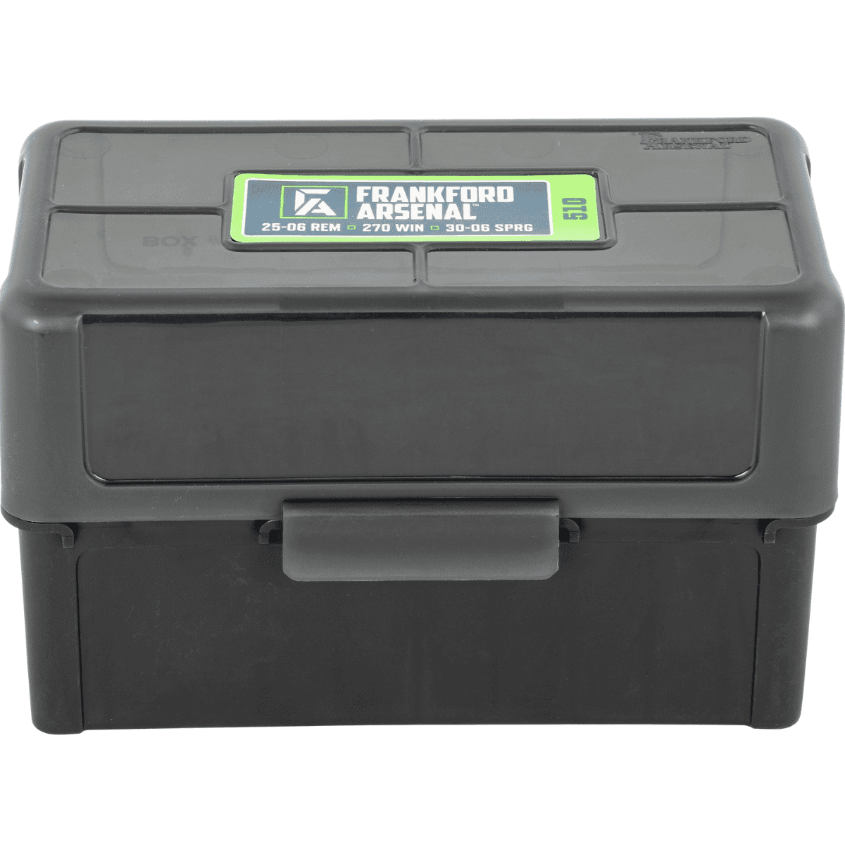 Franklin Armory Hinge-Top 50rd 280 Cal Ammo Box with Black High Density Polymer Finish - 1083790 Franklin Armory Hinge-Top 50rd 280 Cal Ammo Box with Black High Density Polymer Finish - 1083790