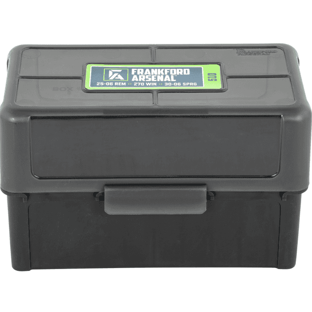 Franklin Armory Hinge-Top 50rd 280 Cal Ammo Box with Black High Density Polymer Finish - 1083790 Franklin Armory Hinge-Top 50rd 280 Cal Ammo Box with Black High Density Polymer Finish - 1083790