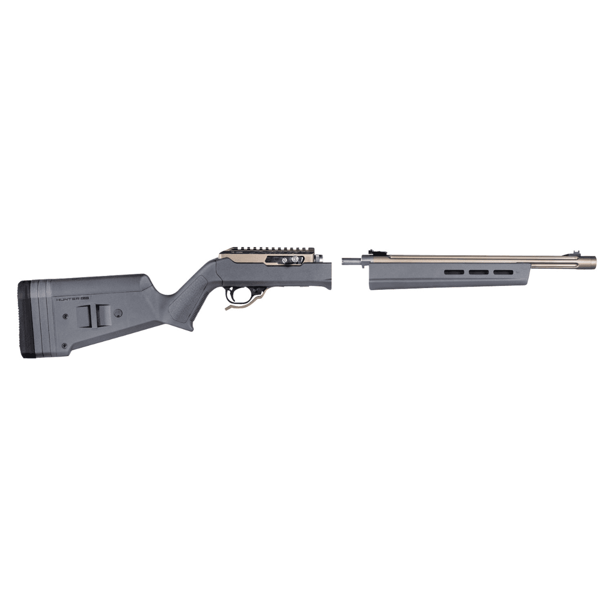Magpul Hunter X-22 Stock Fixed Adjustable Comb - Stealth Gray Synthetic for Ruger 10/22 Takedown - MAG760-GRY Magpul Hunter X-22 Stock Fixed Adjustable Comb - Stealth Gray Synthetic for Ruger 10/22 Takedown - MAG760-GRY