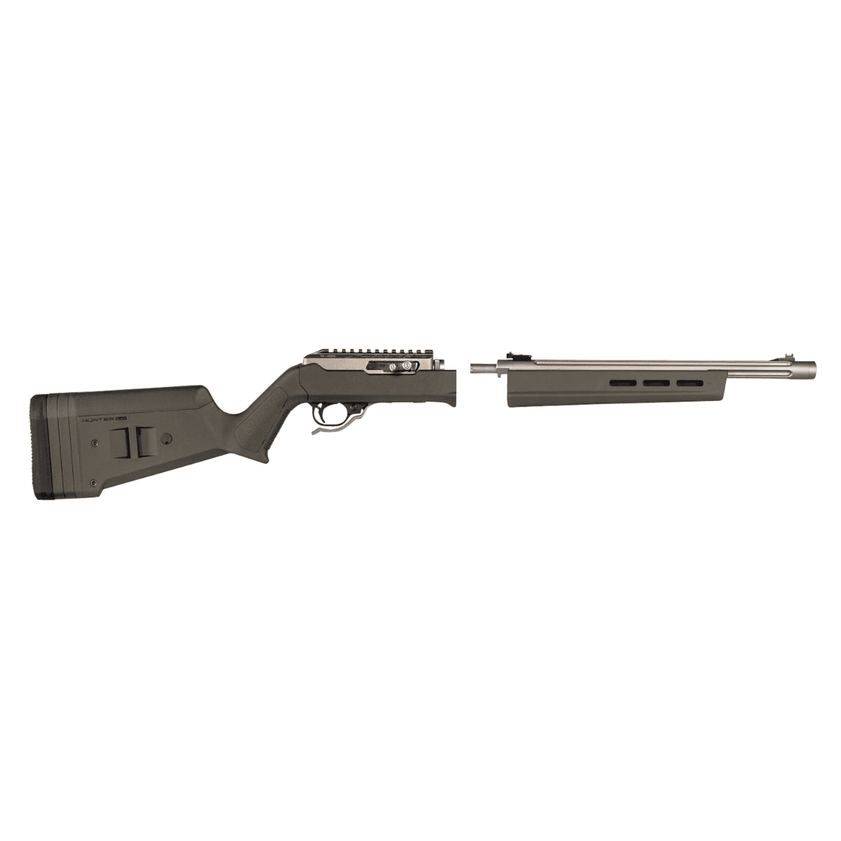 Magpul Hunter X-22 Stock Fixed with Adjustable Comb - OD Green Synthetic for Ruger 10/22 Takedown - MAG760-ODG Magpul Hunter X-22 Stock Fixed with Adjustable Comb - OD Green Synthetic for Ruger 10/22 Takedown - MAG760-ODG