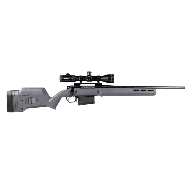 Magpul Hunter American Stock Fixed with Aluminum Bedding & Adjustable Comb - Stealth Gray Synthetic for Ruger American SA - MAG931-GRY Magpul Hunter American Stock Fixed with Aluminum Bedding & Adjustable Comb - Stealth Gray Synthetic for Ruger American SA - MAG931-GRY