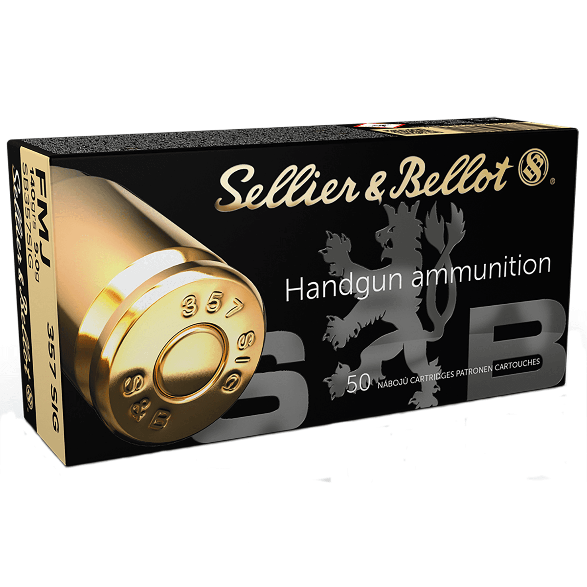 Sellier & Bellot Handgun 357 Sig 140 gr Full Metal Jacket - 50 Per Box/20 Case SB357SIG Sellier & Bellot Handgun 357 Sig 140 gr Full Metal Jacket - 50 Per Box/20 Case SB357SIG