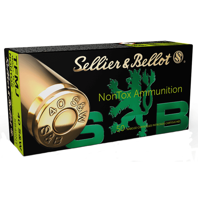 Sellier & Bellot Non-Toxic .40 S&W 180gr FMJ Handgun Ammo 50 Rounds/Box, 20 Boxes/Case - SB40NT Sellier & Bellot Non-Toxic .40 S&W 180gr FMJ Handgun Ammo 50 Rounds/Box, 20 Boxes/Case - SB40NT