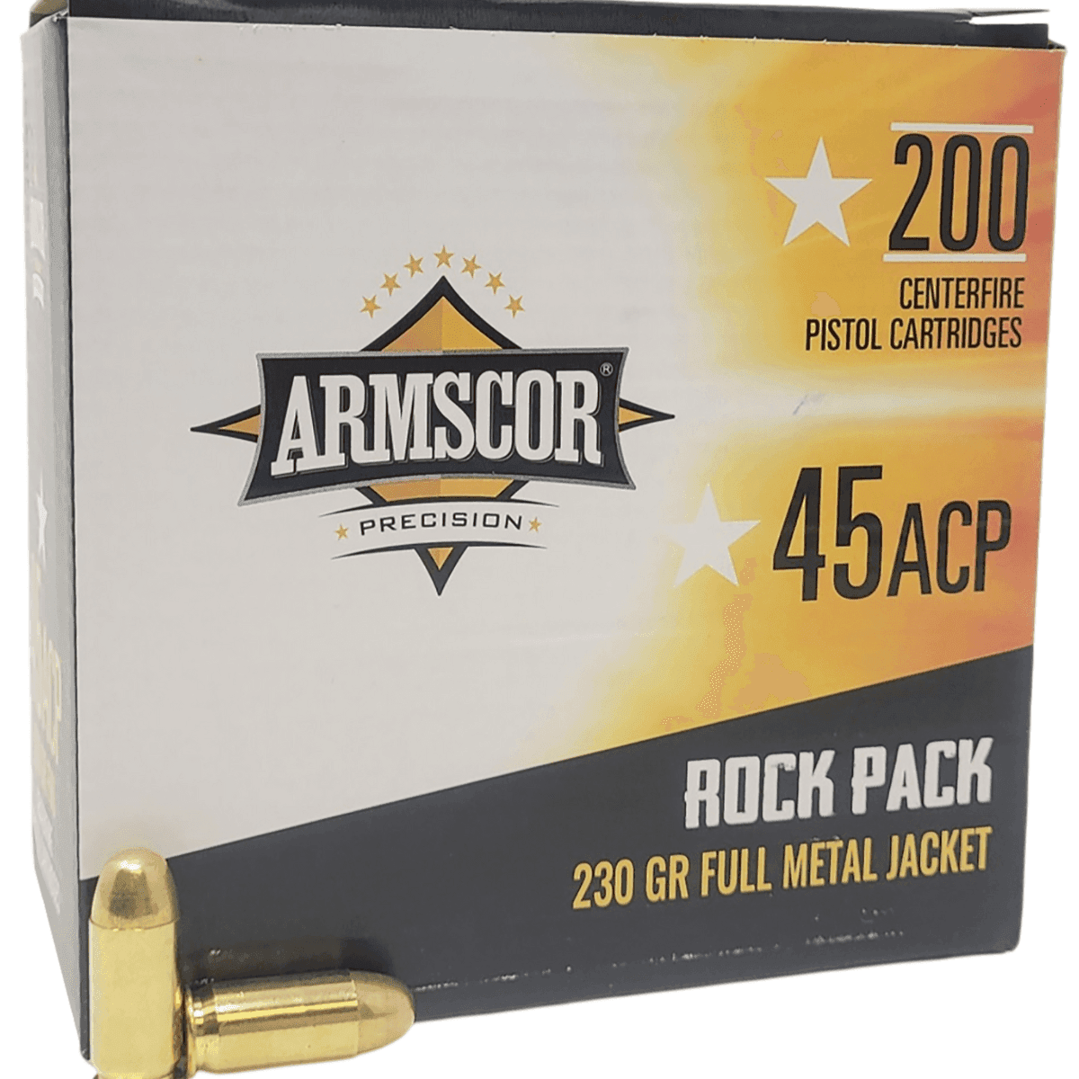 Armscor 50093 45 ACP 230 gr Full Metal Jacket 200 Per Box/ 4 Case Armscor 50093 45 ACP 230 gr Full Metal Jacket 200 Per Box/ 4 Case
