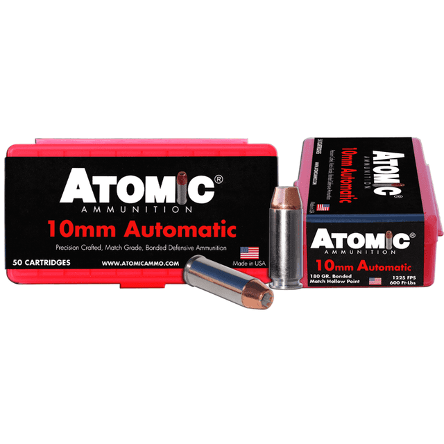 Atomic Ammunition 00432 Pistol Precision Craft 10mm Auto 180 gr Bonded Match Hollow Point 50 Per Box/ 10 Case Atomic Ammunition 00432 Pistol Precision Craft 10mm Auto 180 gr Bonded Match Hollow Point 50 Per Box/ 10 Case