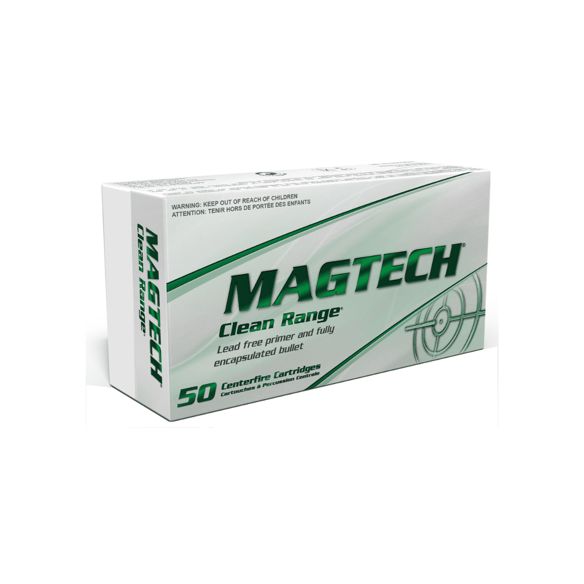 Magtech Clean Range 40 S&W 180 gr Fully Encapsulated Bullet Flat - 50 Rounds Per Box, 20 Boxes Per Case - CR40A Magtech Clean Range 40 S&W 180 gr Fully Encapsulated Bullet Flat - 50 Rounds Per Box, 20 Boxes Per Case - CR40A