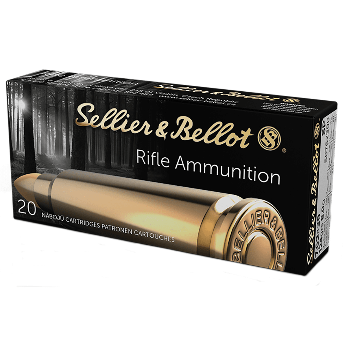 Sellier & Bellot Rifle 7.62x39mm 124 gr Soft Point 20 Per Box/ 30 Case - SB76239B Sellier & Bellot Rifle 7.62x39mm 124 gr Soft Point 20 Per Box/ 30 Case - SB76239B