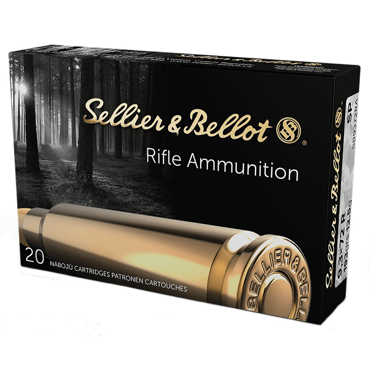 Sellier & Bellot Rifle 9.3mmx72R 193 gr Soft Point 20 Per Box -  SB9372RA Sellier & Bellot Rifle 9.3mmx72R 193 gr Soft Point 20 Per Box -  SB9372RA