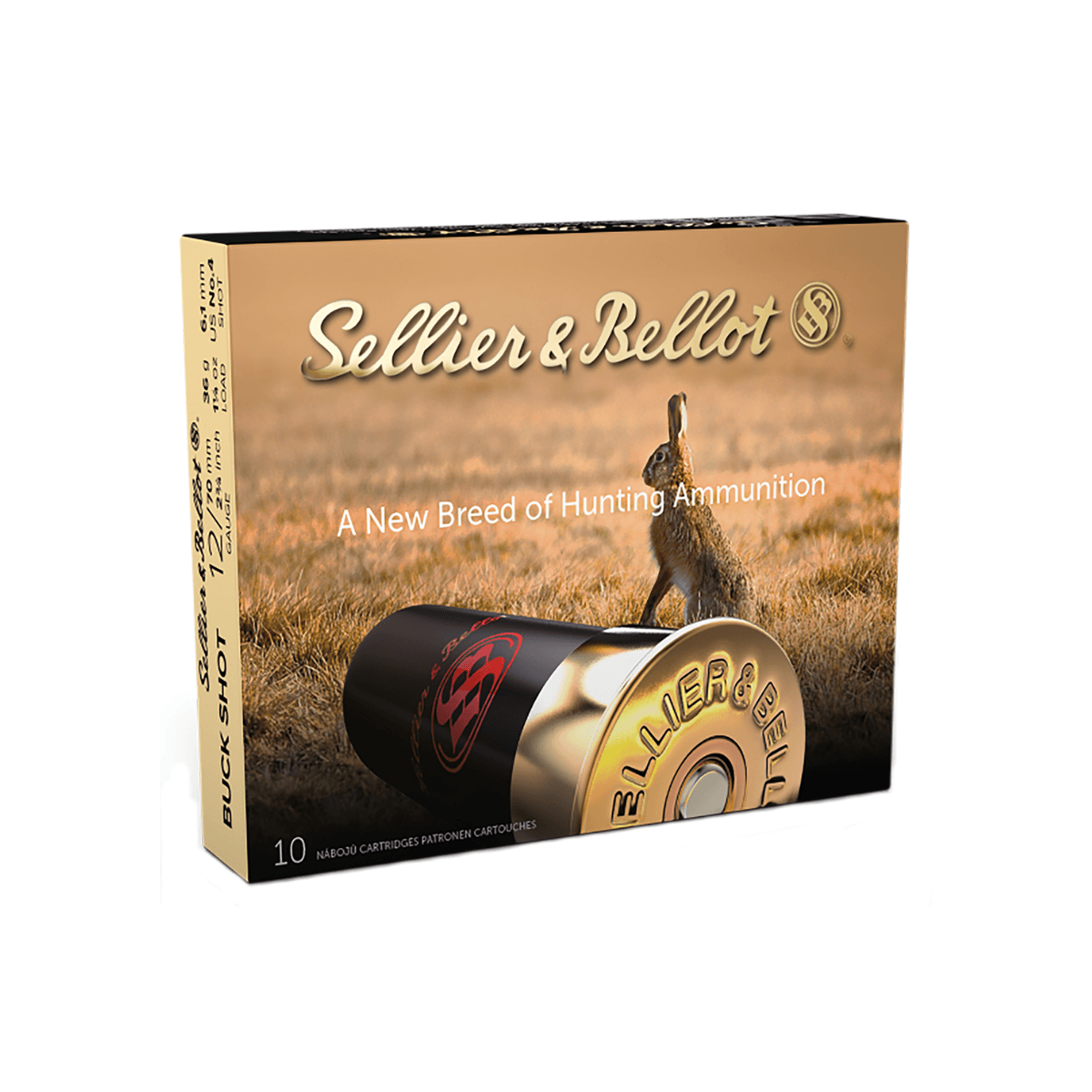 Sellier & Bellot 12 Gauge 2.75" 27 Pellets 1 1/4 oz 4 Buck Shot - 10 Boxes Per Box, 25 Cases Per Case - SB12BSD Sellier & Bellot 12 Gauge 2.75" 27 Pellets 1 1/4 oz 4 Buck Shot - 10 Boxes Per Box, 25 Cases Per Case - SB12BSD