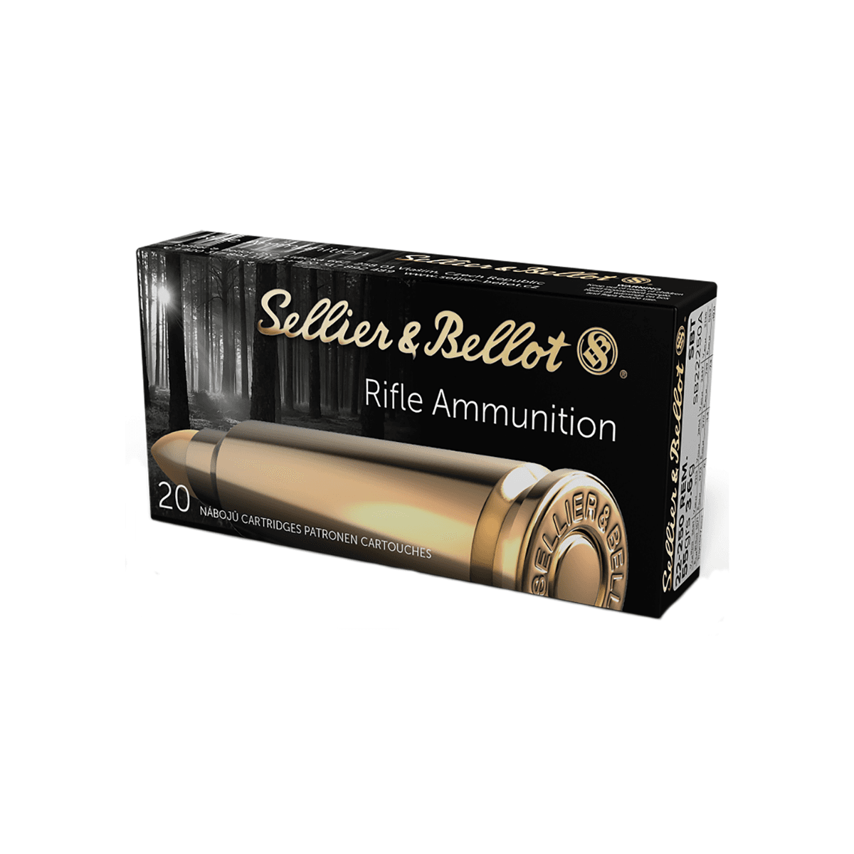 Sellier & Bellot 22-250 Rem 55 gr Sierra GameKing Boat Tail Soft Point Rifle Ammo - 20 Rounds Per Box, 25 Boxes Per Case - SB22250A Sellier & Bellot 22-250 Rem 55 gr Sierra GameKing Boat Tail Soft Point Rifle Ammo - 20 Rounds Per Box, 25 Boxes Per Case - SB22250A