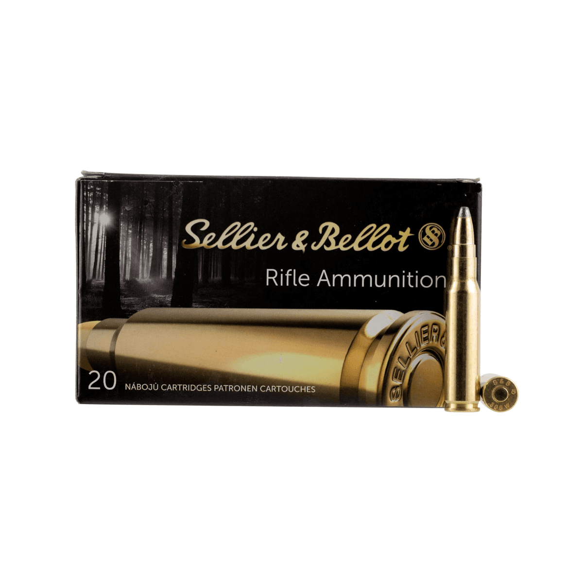 Sellier & Bellot 308 Win 180 gr Soft Point Cut Through Edge Rifle Ammo - 20 Rounds Per Box, 25 Boxes Per Case - SB308F Sellier & Bellot 308 Win 180 gr Soft Point Cut Through Edge Rifle Ammo - 20 Rounds Per Box, 25 Boxes Per Case - SB308F