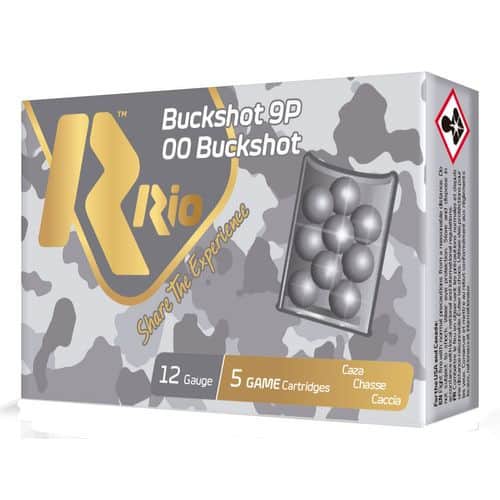 Rio Royal 12ga 2.75" 9 Pellets 00 Buckshot 5 Rounds RB129 Rio Royal 12ga 2.75" 9 Pellets 00 Buckshot 5 Rounds RB129