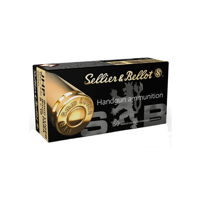 Sellier & Bellot 9mm Luger 124 gr Jacket Hollow Point Handgun Ammo - 50 Rounds Per Box, 20 Boxes Per Case - SB9D Sellier & Bellot 9mm Luger 124 gr Jacket Hollow Point Handgun Ammo - 50 Rounds Per Box, 20 Boxes Per Case - SB9D