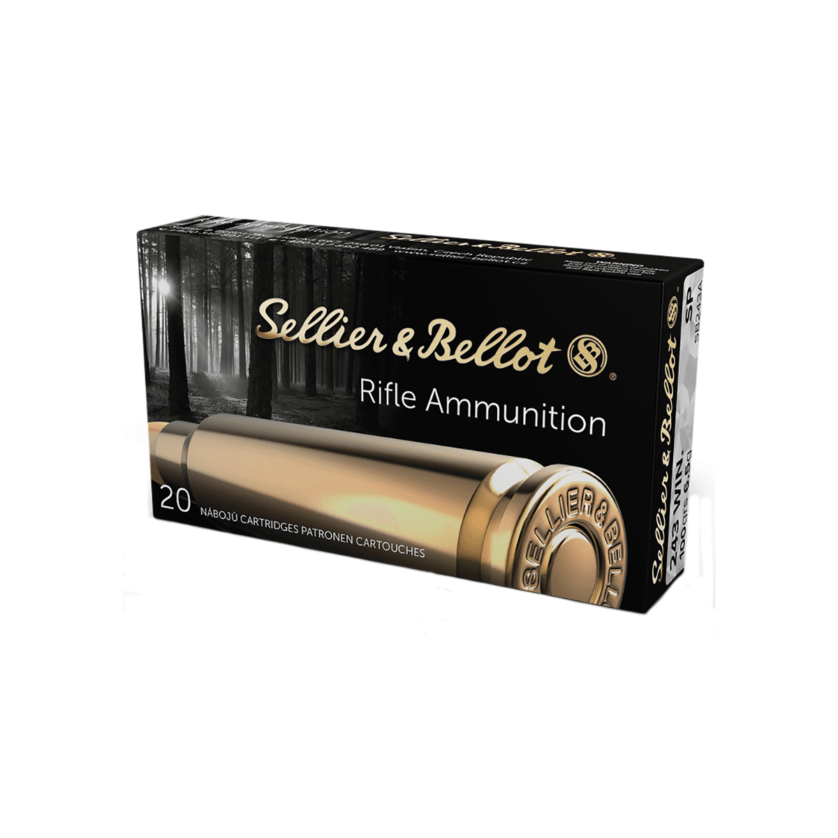 Sellier & Bellot 243 Win 100 gr Soft Point Rifle Ammo - 20 Rounds Per Box, 25 Boxes Per Case - SB243A Sellier & Bellot 243 Win 100 gr Soft Point Rifle Ammo - 20 Rounds Per Box, 25 Boxes Per Case - SB243A