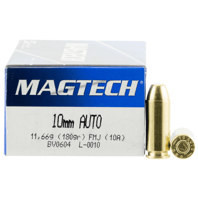 Magtech 10mm Auto 180 gr Full Metal Jacket Range/Training Ammo - 50 Rounds Per Box, 20 Boxes Per Case - 10A Magtech 10mm Auto 180 gr Full Metal Jacket Range/Training Ammo - 50 Rounds Per Box, 20 Boxes Per Case - 10A