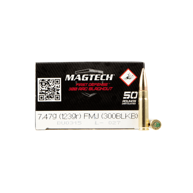 Magtech 300 Blackout 123 gr Full Metal Jacket Tactical/Training Ammo - 50 Rounds Per Box, 20 Boxes Per Case - MAG300BLKB Magtech 300 Blackout 123 gr Full Metal Jacket Tactical/Training Ammo - 50 Rounds Per Box, 20 Boxes Per Case - MAG300BLKB