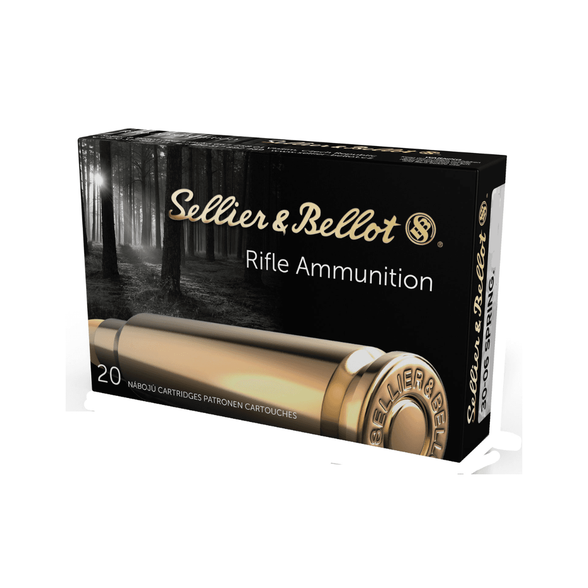 Sellier & Bellot 30-06 Springfield 147 gr Full Metal Jacket Rifle Ammo - 20 Rounds Per Box, 20 Boxes Per Case - SB3006F Sellier & Bellot 30-06 Springfield 147 gr Full Metal Jacket Rifle Ammo - 20 Rounds Per Box, 20 Boxes Per Case - SB3006F