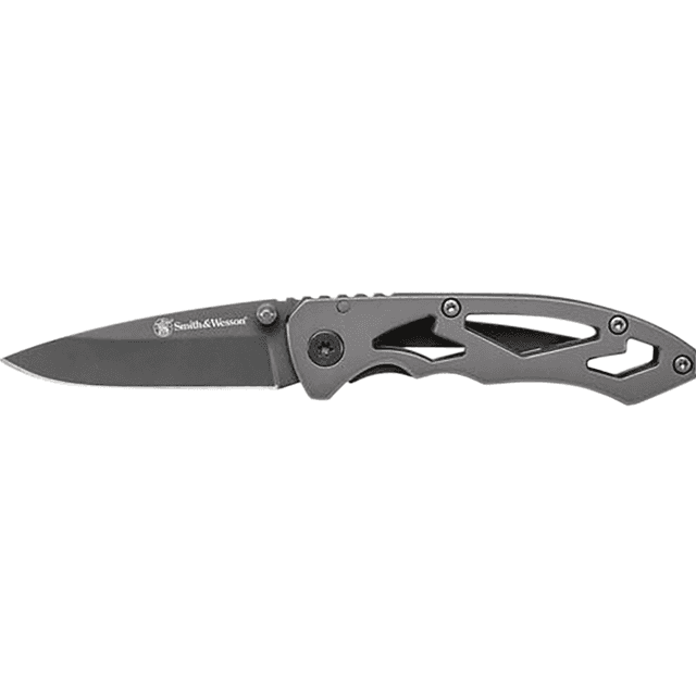 Smith & Wesson Skeletonized 2.20" Folding Drop Point Knife, Plain Stainless Steel Blade with Pocket Clip - CK400CP Smith & Wesson Skeletonized 2.20" Folding Drop Point Knife, Plain Stainless Steel Blade with Pocket Clip - CK400CP