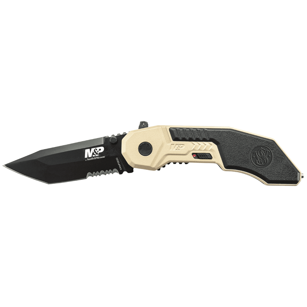 Smith & Wesson M&P M.A.G.I.C. 4.30'' Aluminum Handle Folding 2.80'' Black Oxide Part Serrated Blade, with Pocket Clip - SWMP3BSDCP Smith & Wesson M&P M.A.G.I.C. 4.30'' Aluminum Handle Folding 2.80'' Black Oxide Part Serrated Blade, with Pocket Clip - SWMP3BSDCP