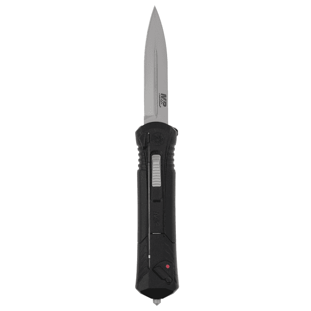 Smith & Wesson Knives M&P 3.50'' Folding Dagger Plain Satin Blade, 5.16'' Black Handle with Pocket Clip - 1181878 Smith & Wesson Knives M&P 3.50'' Folding Dagger Plain Satin Blade, 5.16'' Black Handle with Pocket Clip - 1181878