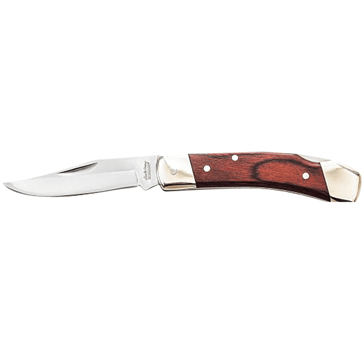 Uncle Henry LB5 Smokey II 3.70'' Wood Handle Folding Plain Stainless Steel Clip Point Blade with Sheath - LB5CP Uncle Henry LB5 Smokey II 3.70'' Wood Handle Folding Plain Stainless Steel Clip Point Blade with Sheath - LB5CP